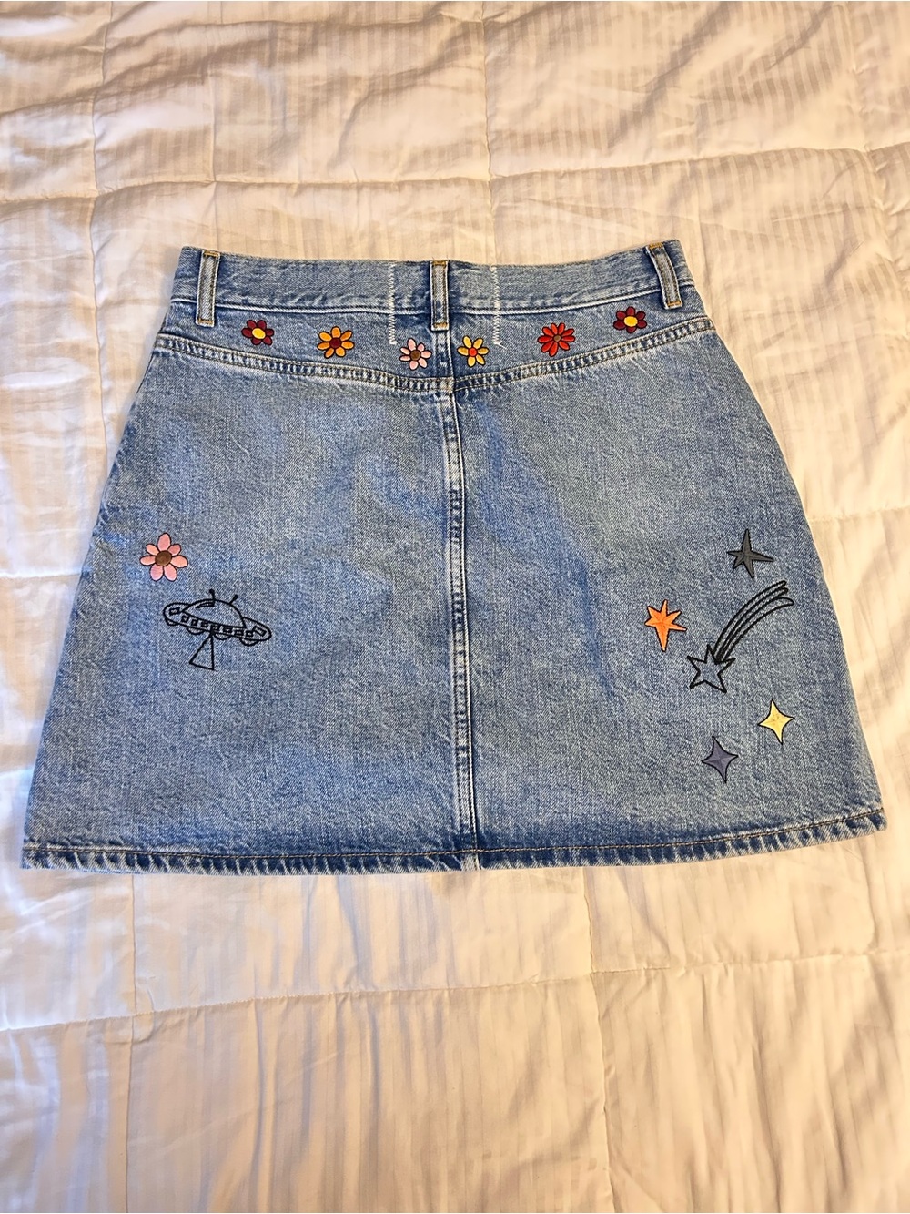 Coach Observed by Us Denim Embroidered skirt - Picture 2 of 6